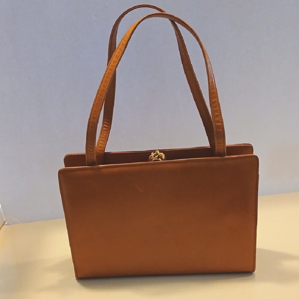 VINTAGE "Palizzio" Tan Leather Hand Bag